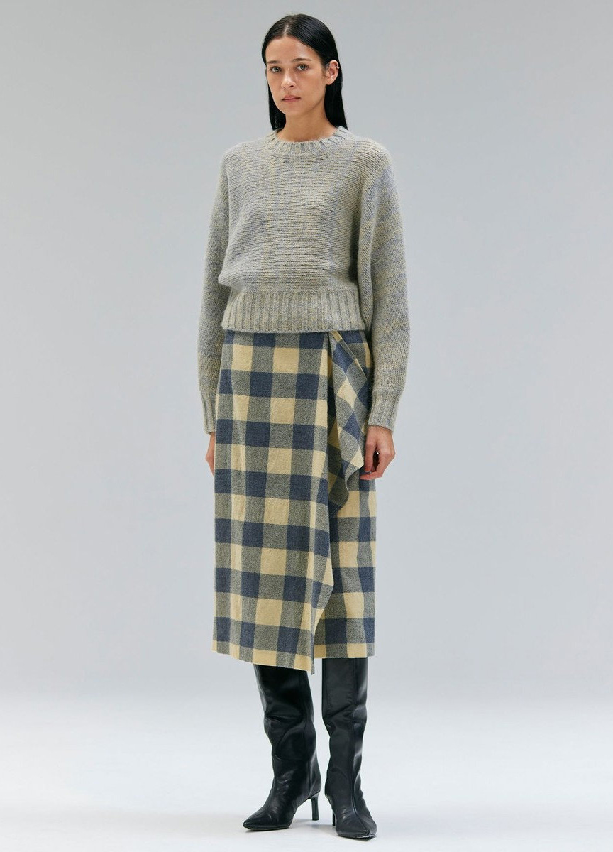 混色連袖個性針織衫